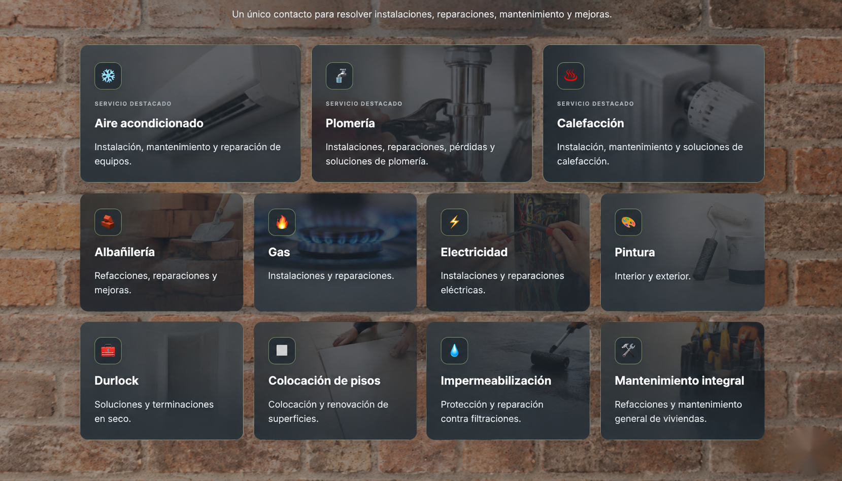 Servicios de MS Soluciones: aire acondicionado, plomería, calefacción, albañilería, gas, electricidad, pintura, Durlock, colocación de pisos, impermeabilización y mantenimiento integral